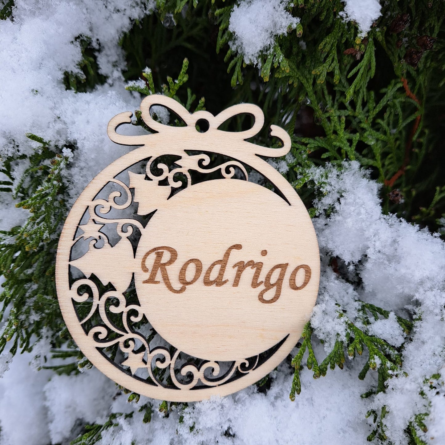 Personalizēts ziemassvētku rotājums
