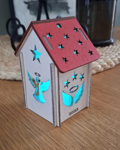 Ziemassvētku namiņš ar gaismiņu 2